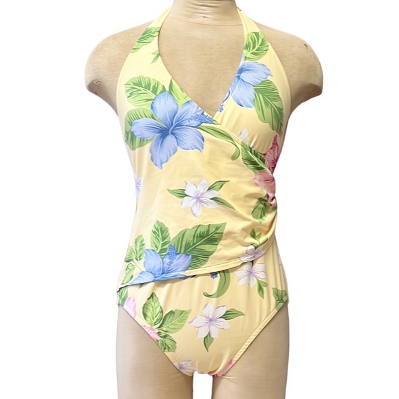 Jantzen Other - Vintage Jantzen Swimsuit Yellow Floral One Piece 12